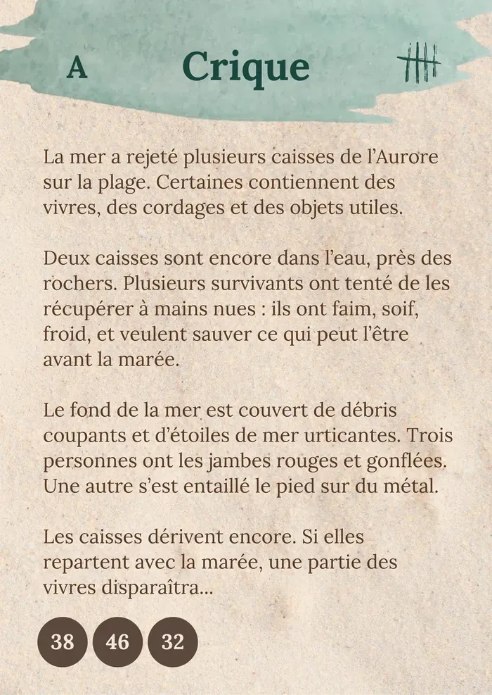 Recto d'une carte de L'Expédition Robinson